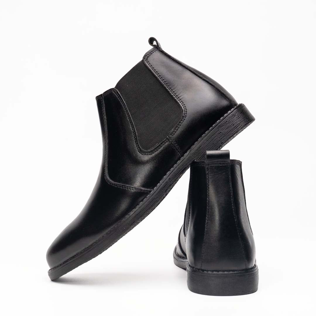 Black Leather Premium Chelsea Boots