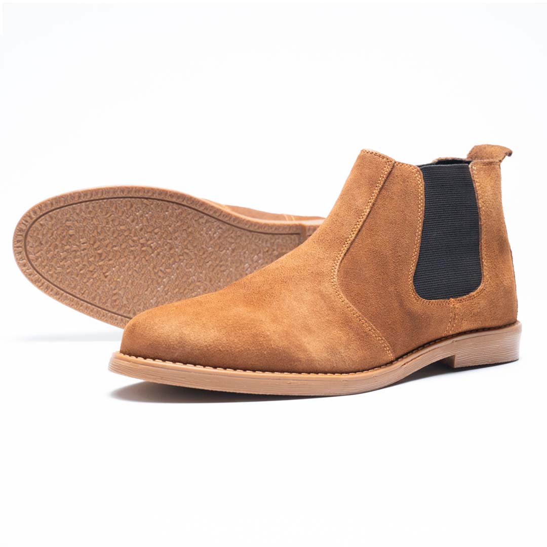 Camel Suede Premium Chelsea Boots