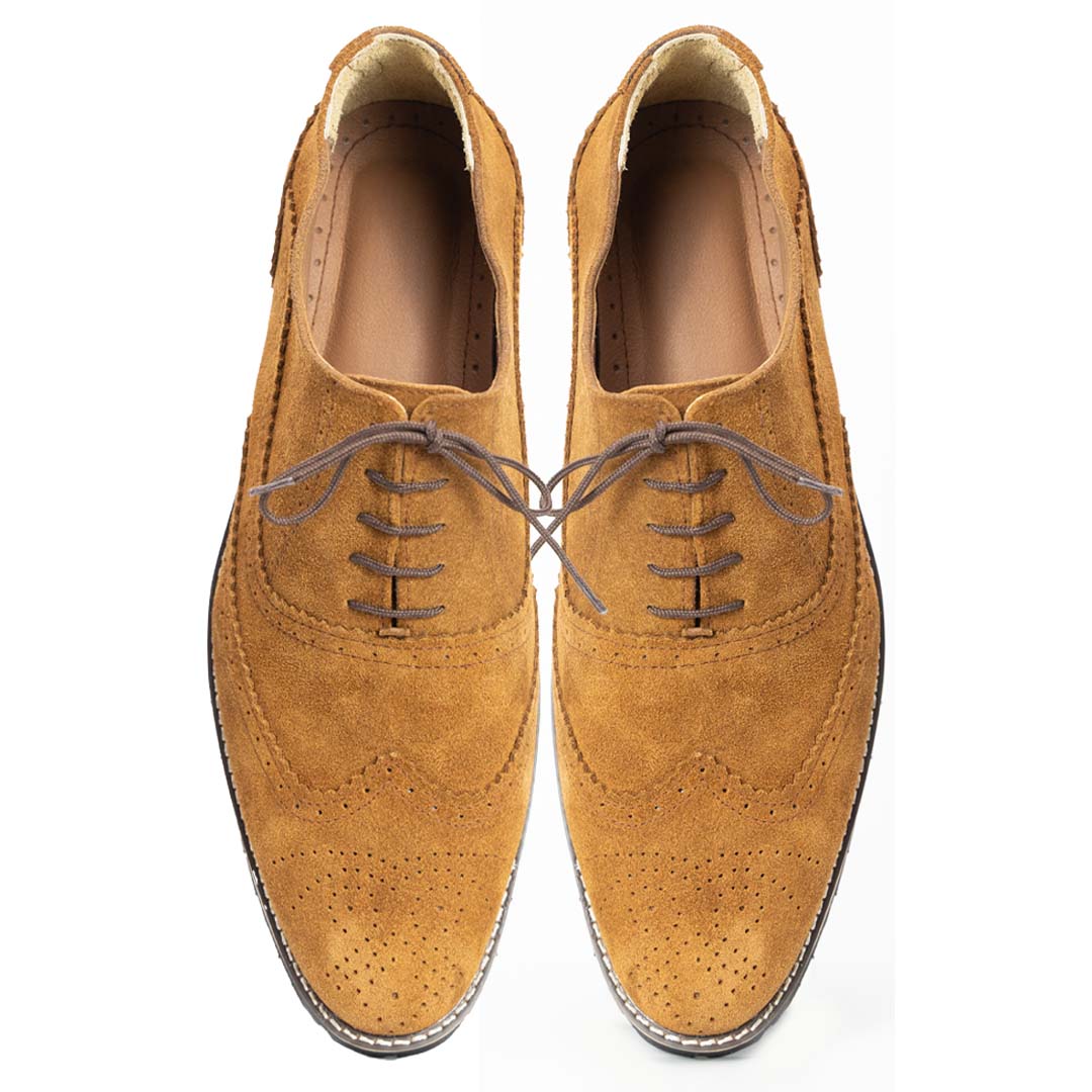 Suede Oxfords camel