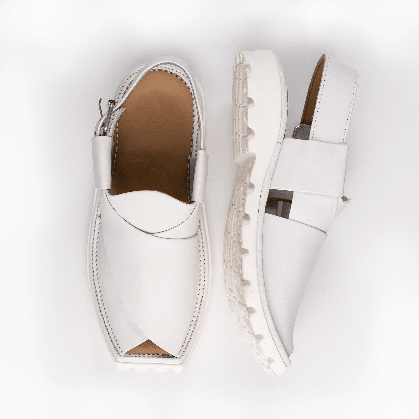 Upstreet White kaptan Vibram Sole