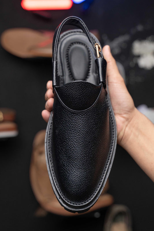 Black Jeans Chappal Vibram sole